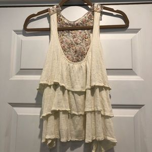 Off white flowy tank